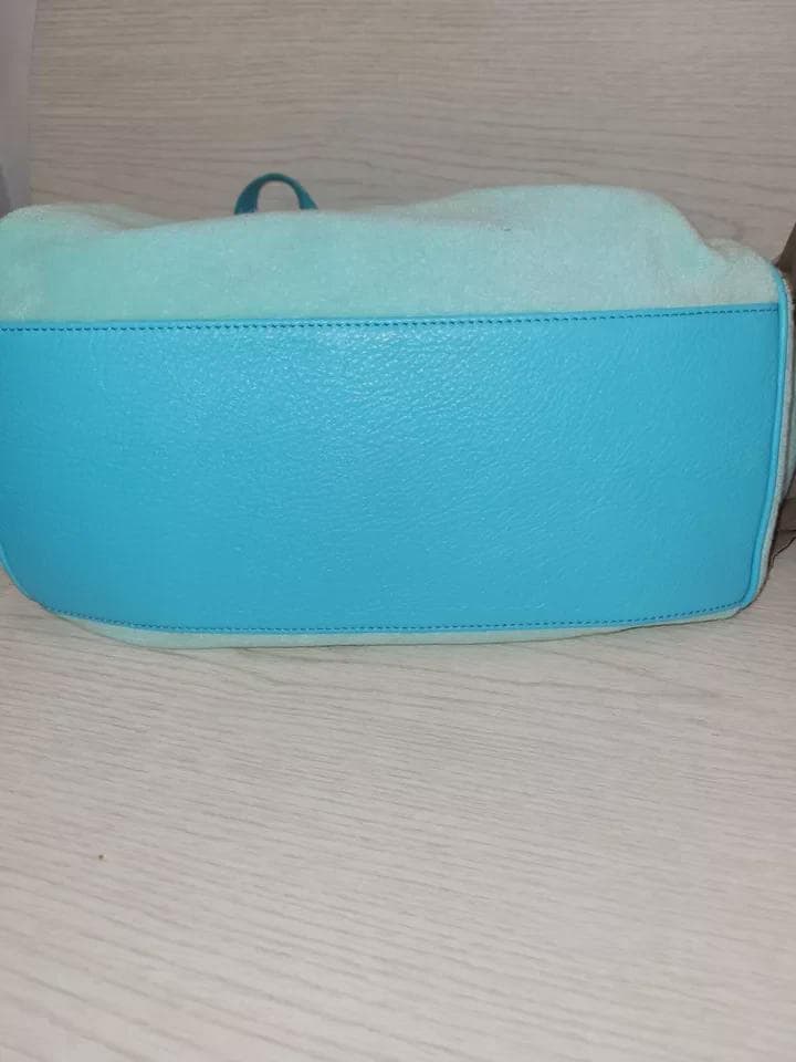 Vintage Juicy Couture Baby Blue Velour Daydreamer Bag with Bow and Scotty Dog Charms – Gold Hardware