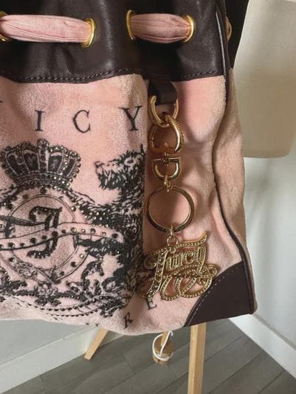 Juicy Couture Vintage Daydreamer Pink & Brown Tote – Iconic Handbag with Signature Style