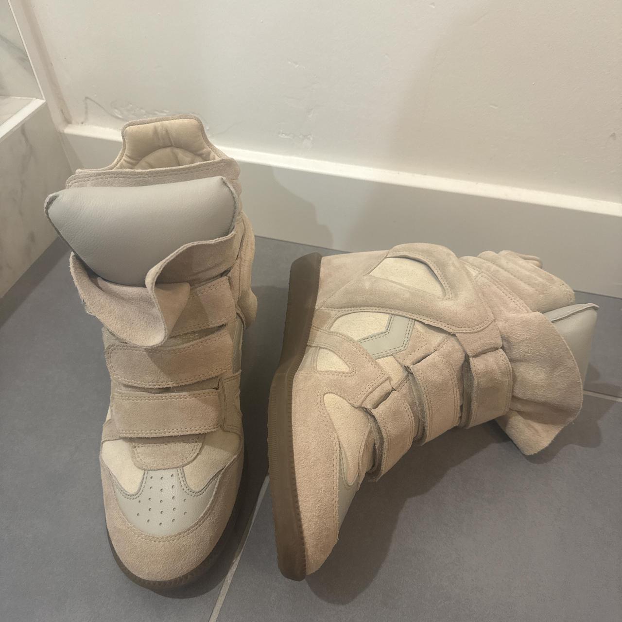 Isabel Marant Women's Tan and Cream Trainers