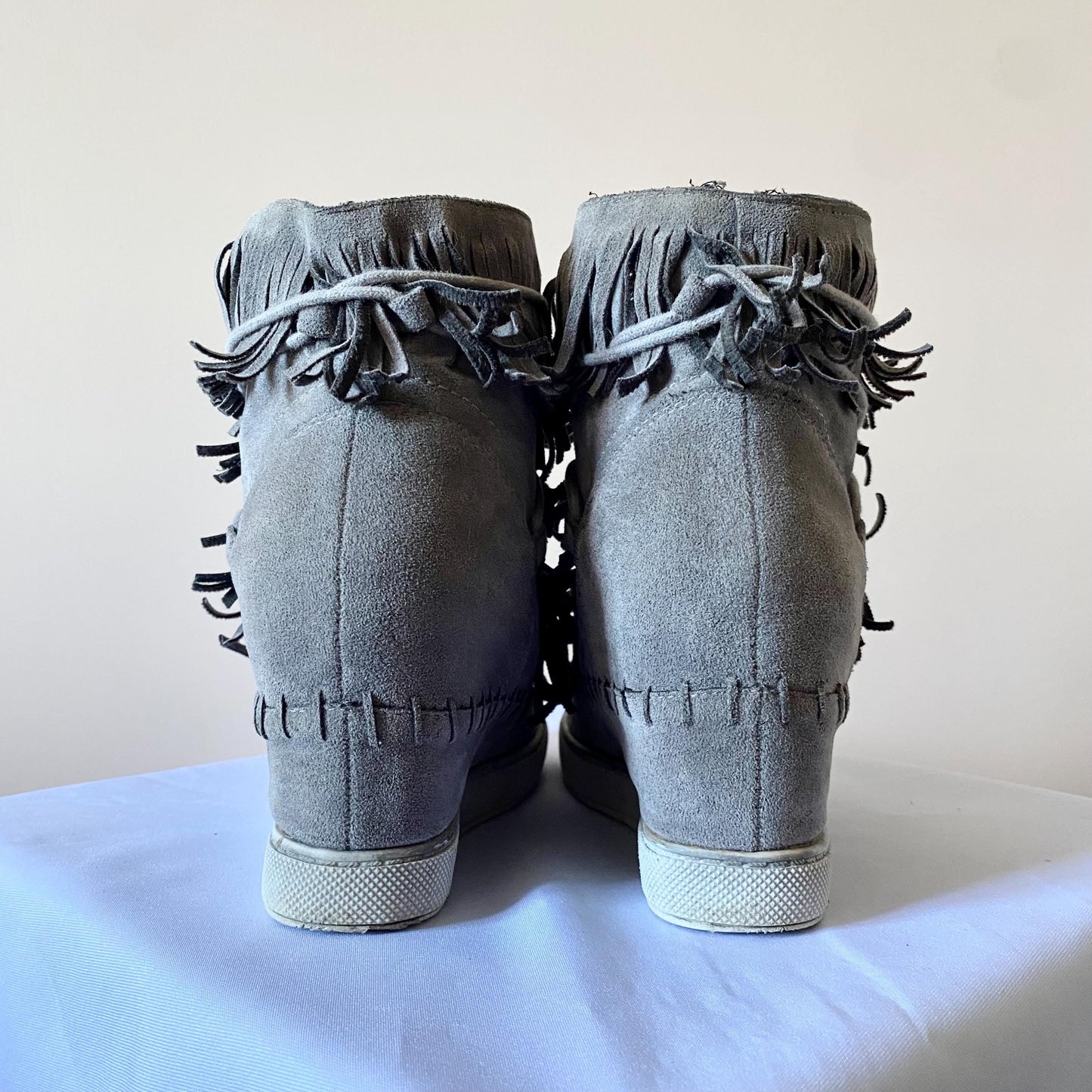 Unbranded Bekett Wedge Suede Leather Hi-Top Like Isabel Marant Sneakers Shoes Womens Size EUR 38