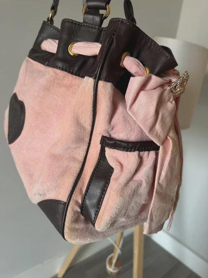 Juicy Couture Vintage Daydreamer Pink &amp; Brown Tote – Iconic Handbag with Signature Style