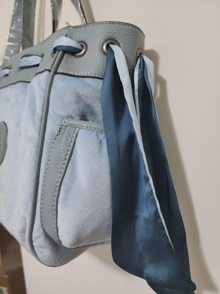 Juicy Couture Dusk Blue Daydreamer Handbag – Rare Shoulder Bag with Scottie Dog &amp; Twig Charm