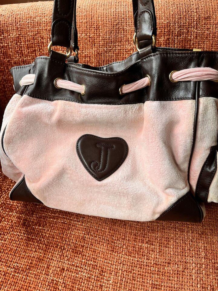 Genuine Juicy Couture Pink and Brown Daydreamer Tote with Matching Wallet – Designer Handbag Set
