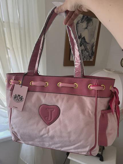 Juicy Couture Pink Daydreamer Bag – NWT, Rare Y2K Velour Tote with Scottie Dog Charms