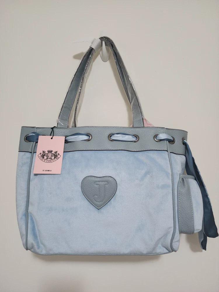 Juicy Couture Dusk Blue Daydreamer Handbag – Rare Shoulder Bag with Scottie Dog &amp; Twig Charm