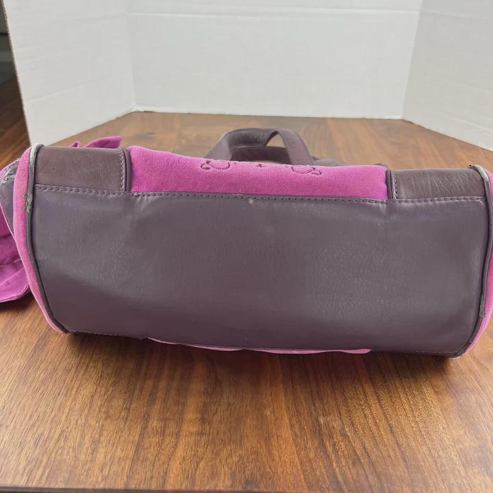 Rare Vintage Juicy Couture Y2K Black Velour Daydreamer Tote – Royal Purple Trim Designer Bag