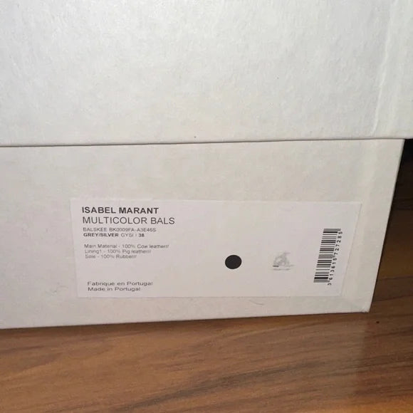 Isabel Marant Gray and Cream High-Top Sneakers