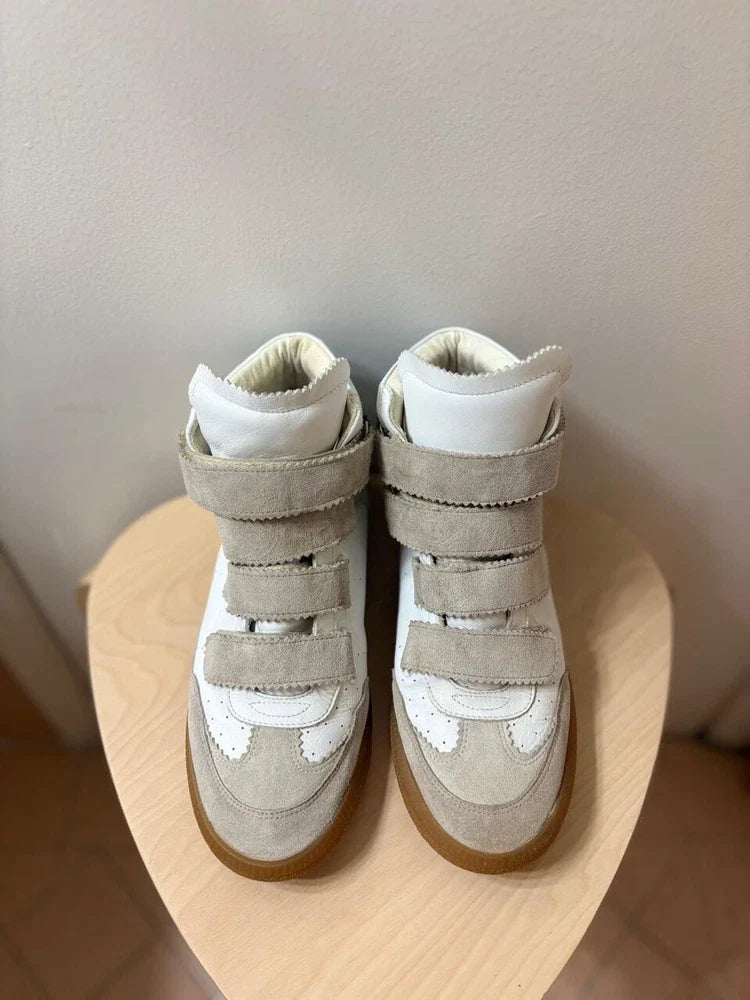 $745  ISABEL MARANT White / Beige/ Green High-top Sneakers size 39